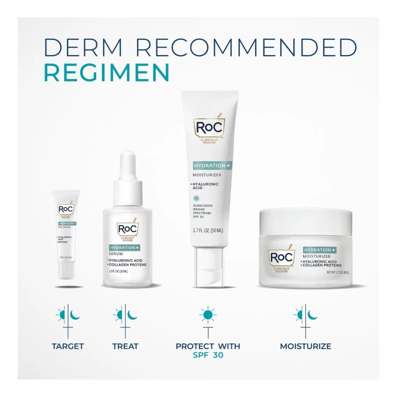 Crema Facial Hidratante Roc Hydration+ Con Ácido I