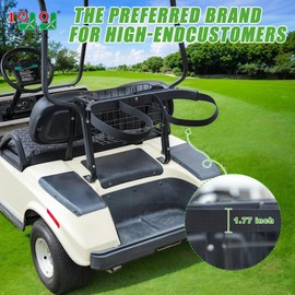 10L0L Golf Bag Attachment for 1987-Up Club Car DS Gas & Electric, Golf Bag Holder Bracket Rack Assembly for Rear Seat - OEM 1013935