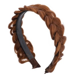 Ipetboom Braid Headbands for Women Fashionable Wig Hairband with Teeth Design Comfortable Non Slip Accessory for Various Occasions Stylish Braided Headdress for Teens and Adults