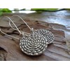 Notched spiral and long hooks: long hook earrings with spacer,