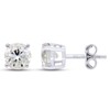 Round Cut Lab Created Moissanite Diamond 4 Prong Push Back
