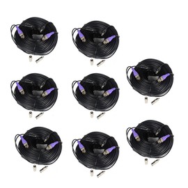 VideoSecu 8 Pack 150ft HD Security Camera Video Power Cables Pre-Made All-in-One Extension Wire Cord with BNC RCA Connectors for 720P 960P 960H CCTV Surveillance Camera DVR System WUE