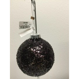 BALL PURPLE GLASS BALL BASIC Christmas Ornament NEW