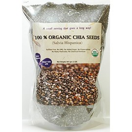 Indus Organics Chia Seeds, 2 Lb Bag, Sulfite Free, No Added Sugar, Premium Grade, High Purity, Freshly Packed
