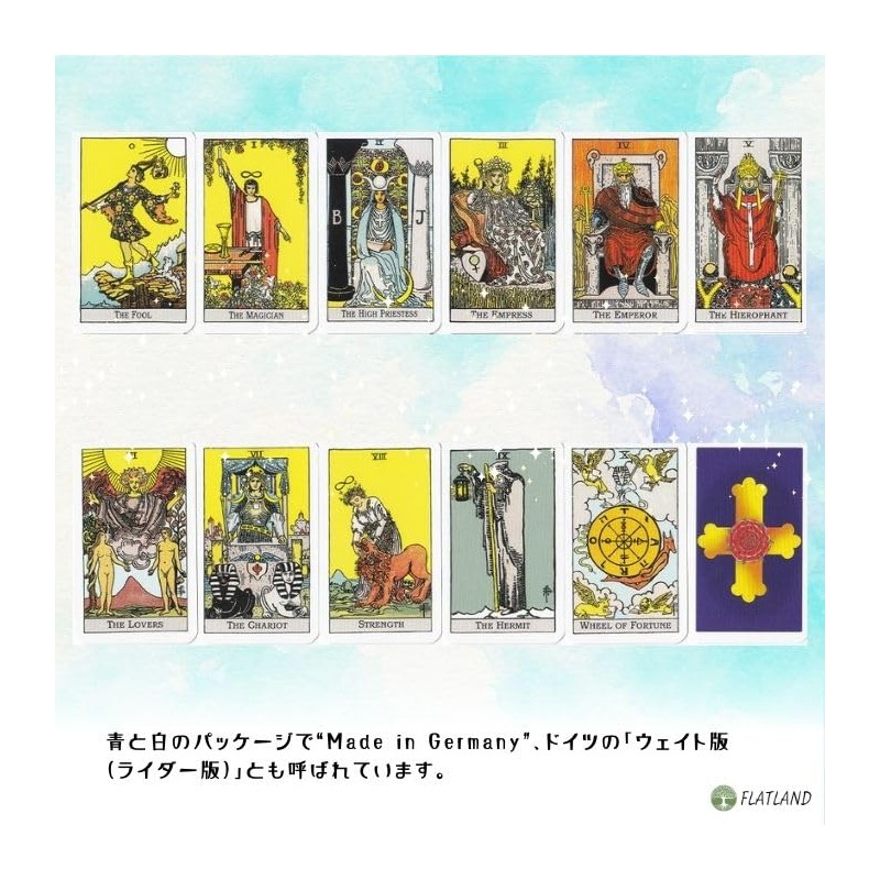 Rider Weight Tarot Blue Edition Mini Tarot of A.E. Waite