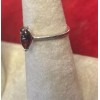 Natural Creations Sterling silver stackable ring size 4 Garnet