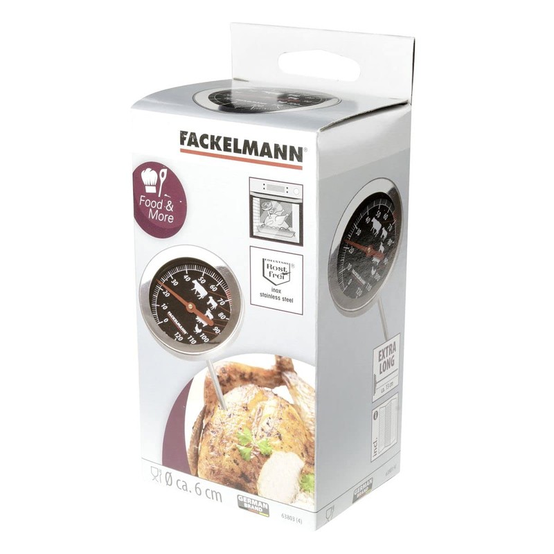 FACKELMANN 63803 Roasting Thermometer, 14 cm, Stainless Steel