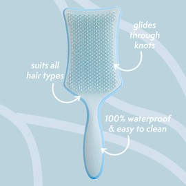 Nature Spell No Knots Detangling Hair Brush | Detangles All Hair Types | For Wet & Dry Hair | Eliminates Knots & Reduces Breakage | (Matte Blue)