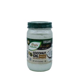 Simply Nature Aceite De Coco Orgánico Sin Refinar, Prensado En Frío, Aceite Virgen 14 Fl Oz