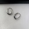 Small Oval Silver Hoop Earrings for Women