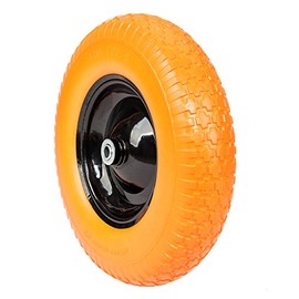 Ogracwheel 16 inch 4.80/4.00-8 Flat Free Wheelbarrow Tire, 3.5" Hub Solid Foamed 5/8 Axle Cart Wheelbarrow Wheel Flat Free, 4.00-8 Airless Tire for Cart Garden Patio Use