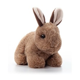 The Petting Zoo Rabbit Stuffed Animal Plushie, Gifts for Kids, Wild Onez Babiez Wildlife Animals, Brown Bunny Plush Toy 6 inches
