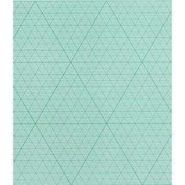 SAKAEテクニカルペーパー グラフ用紙 1mm 立体三角グラフ用紙 上質紙 A4 25枚 グリーン A4-立12
