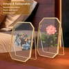 2 Pcs Glass Pressed Flower Frame Elegant Floating Picture Frame