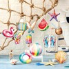 Summer Tree Decorations Pack of 12 Summer Beach Wooden Pendants