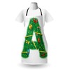Ambesonne Christmas Alphabet Apron, Holiday Theme A Letter Motif Typography