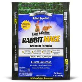 Nature's Mace Rabbit Repellent Granules For Garden, Rabbit Garden Repellent, Rabbit Repellent, Safe To Use Around People, Pets, & Plants - Size: 30lb