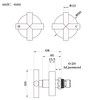 Decaura Shower Mixer Taps 1/4 Turn Twin Tap Cross Handles