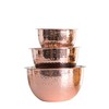 Creative Co-Op Hammered Stainless Steel Bowls in Copper Finish (Set