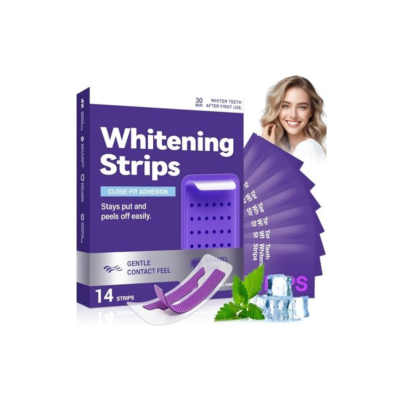 Tiras Blanqueadoras de Dientes, Whitening Strips, Bandas Dentales Blanqueadoras, Blanqueador
