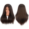 18" Brown 100% Human Hair Training Head