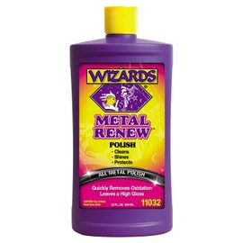 Wizards Metal Polish Cream Metal Renew - Cleans, Shines and Protects All Metals - Cream Fast-Cut Polish and Stainless Steel Cleaner - High Gloss Metal Polish - 32 oz