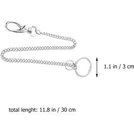 Cadena Para Llaves De Hombre Con Diseño Creativo Larga Y Duradera Para Cinturón Y Jeans Plata Blanca