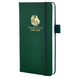 Pocket Diary 2025-2026, 18 Month A6 Week to View Small Slim Diary Full Year Agenda Weekly Planner Organiser Appointment Work Academic from Jul. 2025 to Dec 2026 (Green)