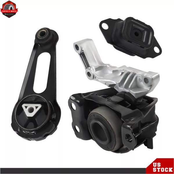 berliii 3PCS Engine Motor Mounts & Trans Mount Set For