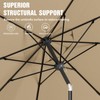Ariiles 10ft Outdoor Patio Umbrella, Table Umbrellas with Fiberglass Ribs,