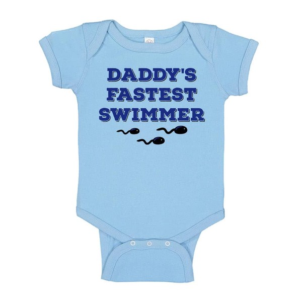 TATY Kids Daddy's Fastest Swimmer Baby Infant One Piece Bodysuit
