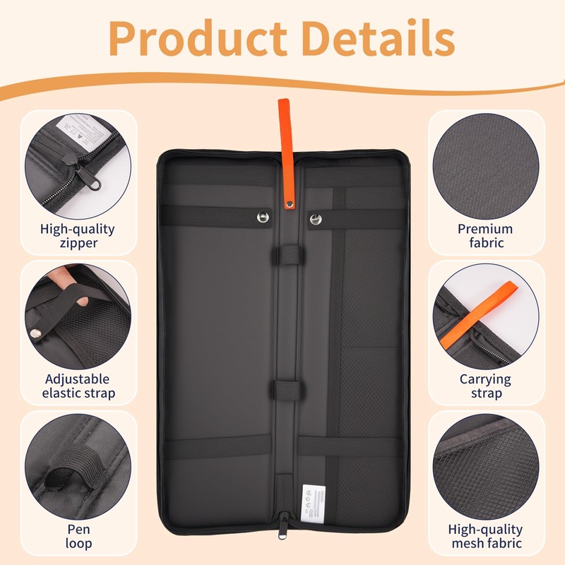 RAWMOCE Tie Storage Organizer, Hard Shell Tie Box for Business