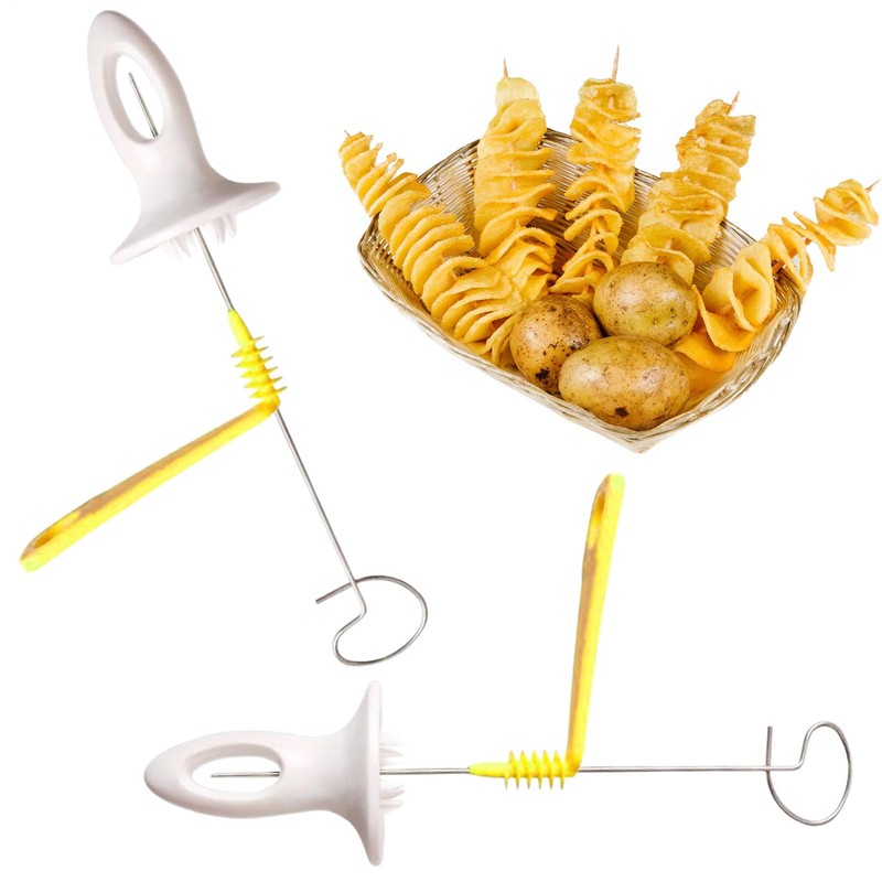 Spiral Potato Cutter,Kitchen Spiralizer for Carrot | Manual Spiral Slicing