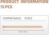 15Pcs Copper Nails for Killing Trees Stump Root, 3.14 Inch