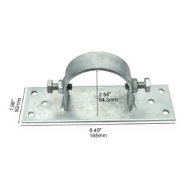 Aiwaiufu Chain Link Fence 2-1/2" (2-3/8" OD) Wood to Steel Post Bracket, Wood Fence to Steel Post Adapters, Adapter Brackets (Pack of 4)