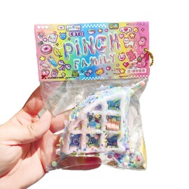 1 Pcs Taba Squishy Kawaii Squishy Fidget Toy Kit, Cute Squishy's Sensory Toys, Pinch Family Squishy Toys, Stress Relief for Party Favors, Mochi Squishy Kit for Adults (Blue)