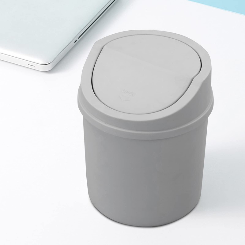 Waikhomes 2 Liters Mini Countertop Garbage Can with Lid, Swing