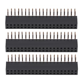 3pcs Female Pin Headers, 2.54mm 2x20 Pin Female raspberry pi angled connector Pin Headers Connector PCB Board Dual Row Right Angle Header Socket for Prototype Shield