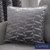 Curtina Kendal-Jacquard Cushion Cover, Polyester, Charcoal, 43x43cm