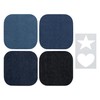 SINGER Fabric Iron-On Patches Blue Denim Set with Stencil, Set