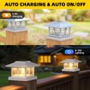 EXCMARK 4x4 Solar Post Cap Lights, 8 Pack Fence Deck