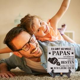 Vetbuosa® Christmas Gifts for Dad, Acrylic Home Decoration with Base, Gift Dad Christmas, Dad Gift Christmas, Gifts for Dad from Daughter Son, Birthday Gift for Dad