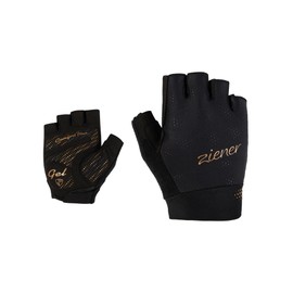 Ziener Damen CRISSI Fahrrad-/Mountainbike-/Radsport-Handschuhe | Kurzfinger - atmungsaktiv/dämpfend, Black.Gold Art, 7
