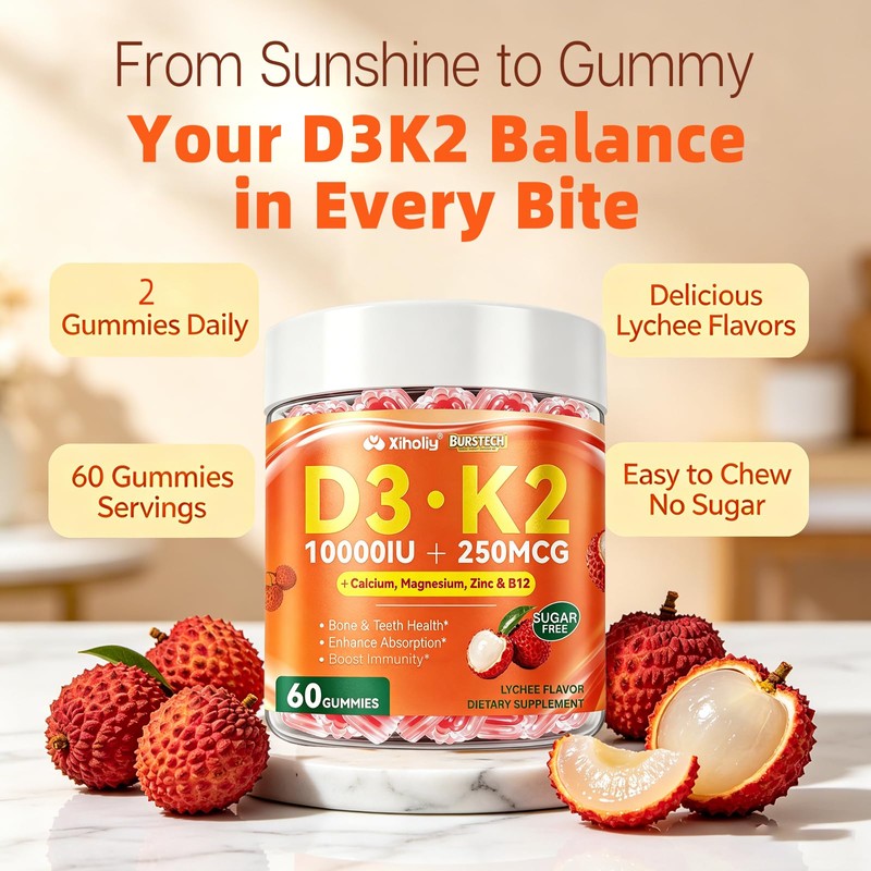 Vitamin D3 K2 Gummies - Vitamin D3 5000IU / 10000