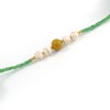 Avalaya Long Spring Green Glass Bead Pom Pom Tassel Necklace/