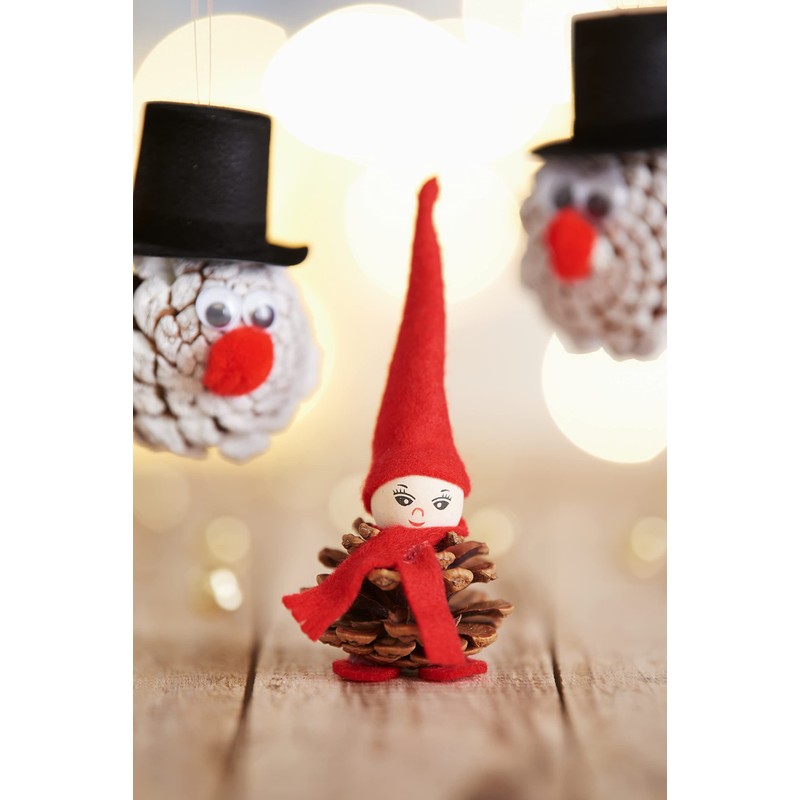 250 g Pine Cone Decorations 4 cm Craft Advent Display