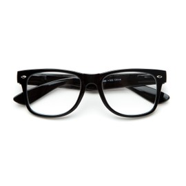 Retro Square Reading Glasses in Black by Readers.com | The Red Bluff | +3.50