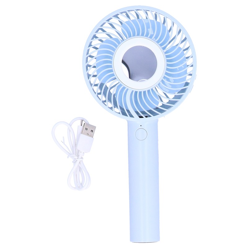 MultiFunctional Mini Fan USB Rechargeable Handheld Fan with Cosmetic Mirror