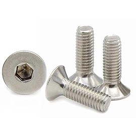 M4 (4mm x 8mm Inc Head) Hex Socket Countersunk Machine Screws - A2 Grade Stainless Steel (Pack of 20)