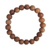 Sandalwood Bracelet 11-mm Beads Elastic String 7.5-8 Inch Unisex Wrist